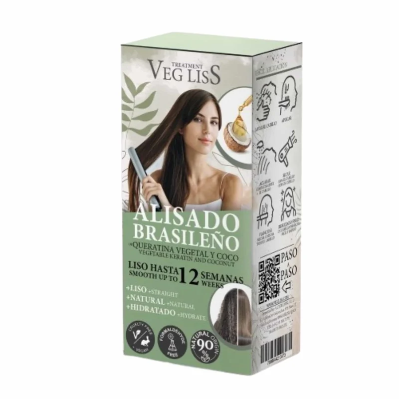VegLiss Alisado Brasileño con Queratina Vegetal y Extracto de Coco