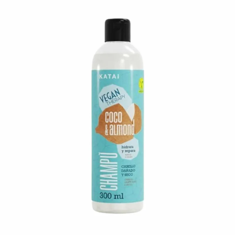 Katai Coco & Almond Champú 300 ml Hidratante para Cabello Dañado y Seco