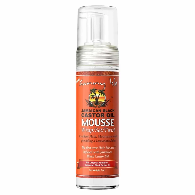 Sunny Isle Jamaican Black Castor Oil Espuma 207 ml para Cabello Grueso y Brillante