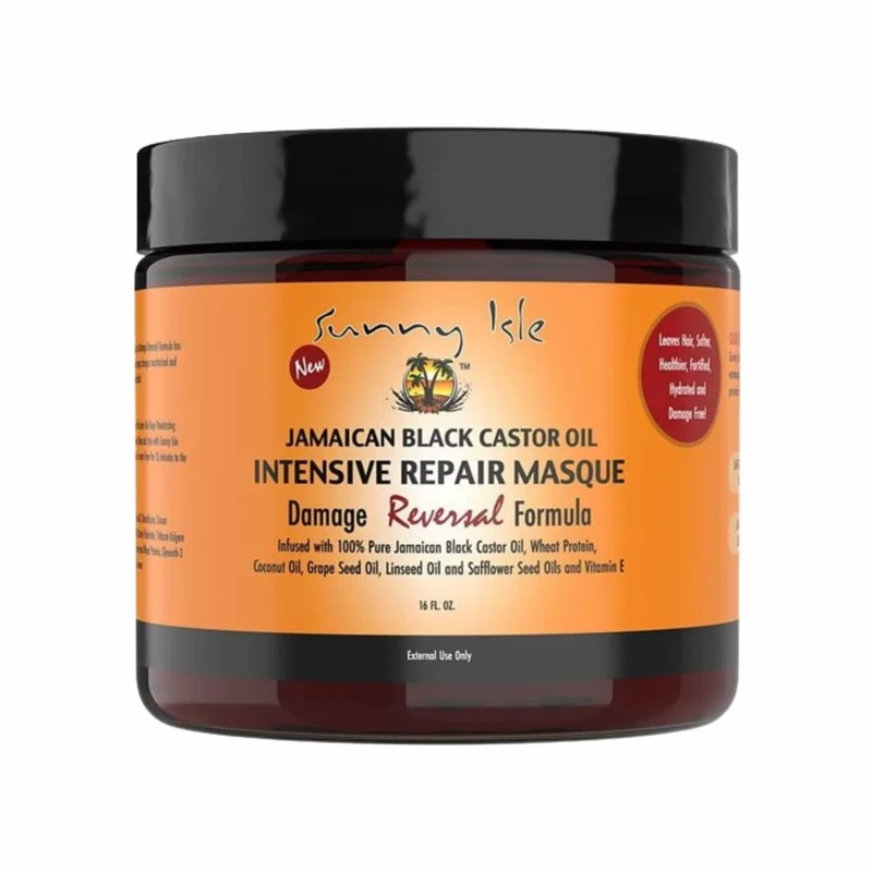 Sunny Isle Jamaican Black Castor Oil Mascarilla Reparadora Intensiva 473 ml