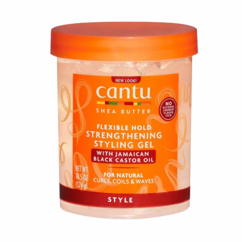 Cantu Shea Butter Gel Flexible 547 ml con Aceite de Ricino Negro Jamaicano
