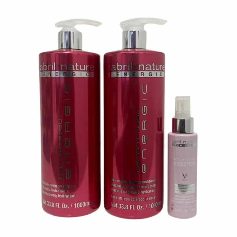 Abril et Nature Energic Pack Champú, Mascarilla 1000 ml y Crema 100 ml
