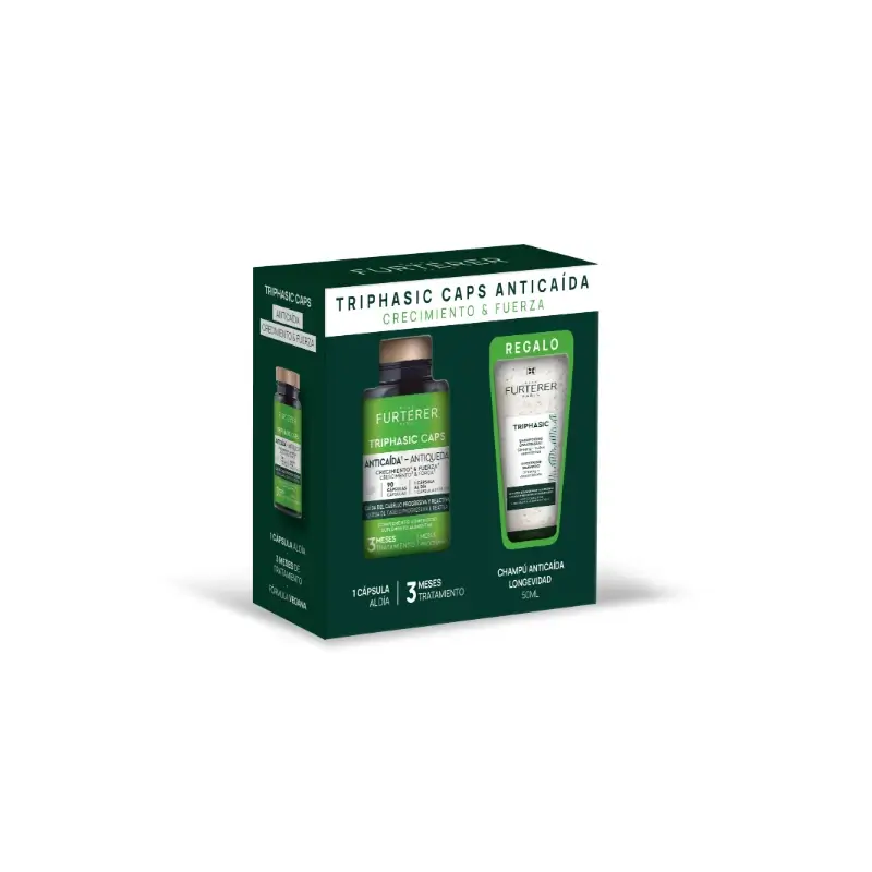 René Furterer Pack Triphasic Caps Anticaída 90 cápsulas + Champú 50ml