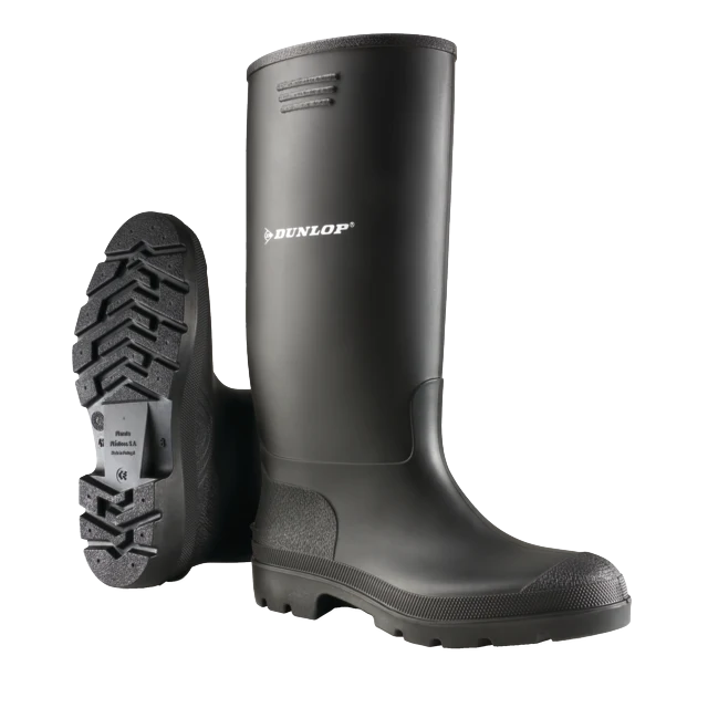 Bota de agua PVC caña alta negra Dunlop 380PP