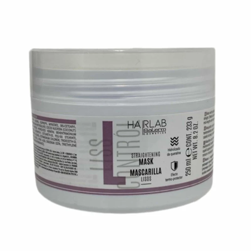 Salerm Lisos Mask 233 g Mascarilla con Manteca de Karité para Cabello Encrespado