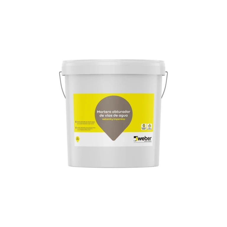 Mortero monocomponente obturador de vías y fugas de agua 5kg Weberdry IMPERSTOP