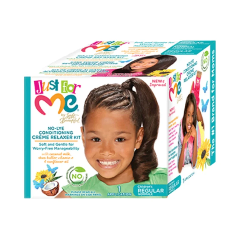 Just For Me No-Lye Kit de Crema Acondicionadora Relajante Regular