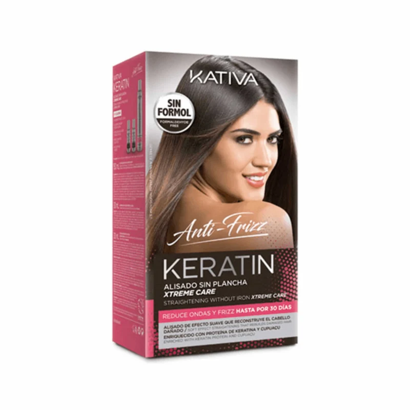 Kativa Xtreme Care Alisador Anti Frizz Sin Plancha con Keratina y Cupuaçu