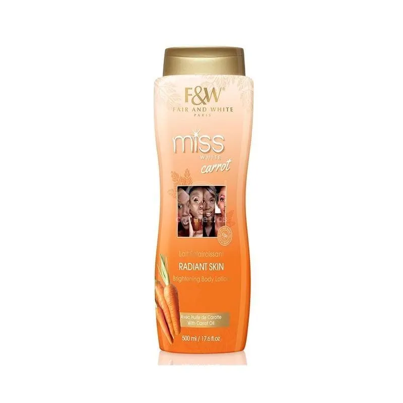 Loción Miss White Carrot Brightening Body Lotion Fair & White 500 ml