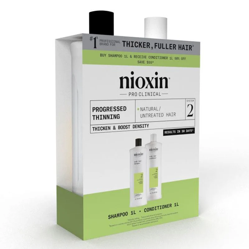 Scalp + Hair Thickening System 2 Shampoo + Conditioner 1L Duo