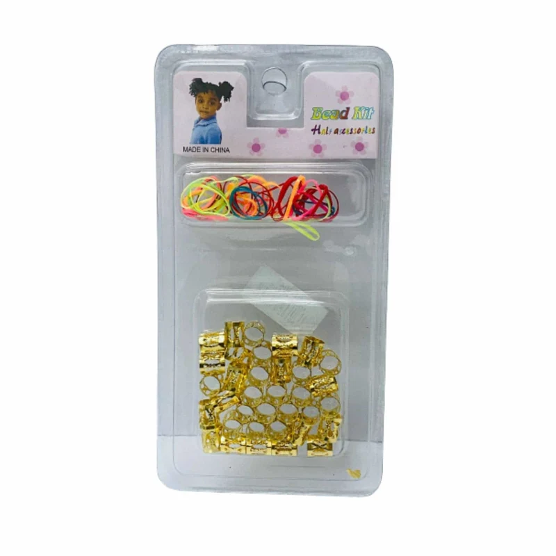 Boleta Metal Dorado para el Pelo Cuentas Decorativas Trenzas