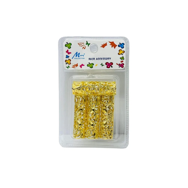 Boleta Dorado Rollo para el Pelo Cuentas Decorativas para Trenzas