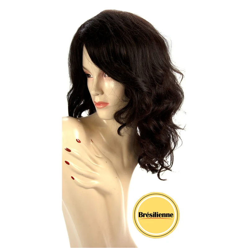 Peluca Natural de Pelo 100% Humano Brasileño Modelo Estilo R