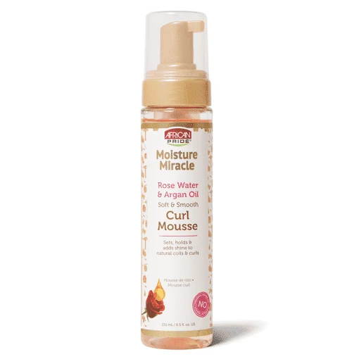 African Pride Moisture Miracle Mousse de Rizo Agua de Rosas y Argán 251 ml