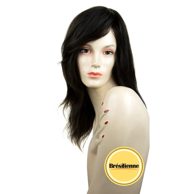 Peluca Natural de Pelo 100% Humano Brasileña Referencia 10K Tono Natural