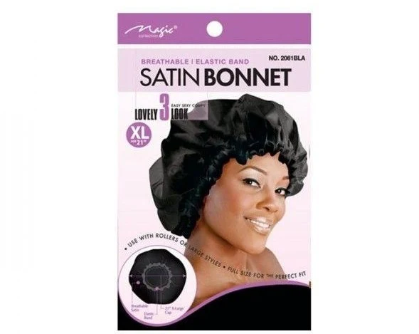 Magic Collection Gorro Satin Bonnet X-Large 2061 Color Negro