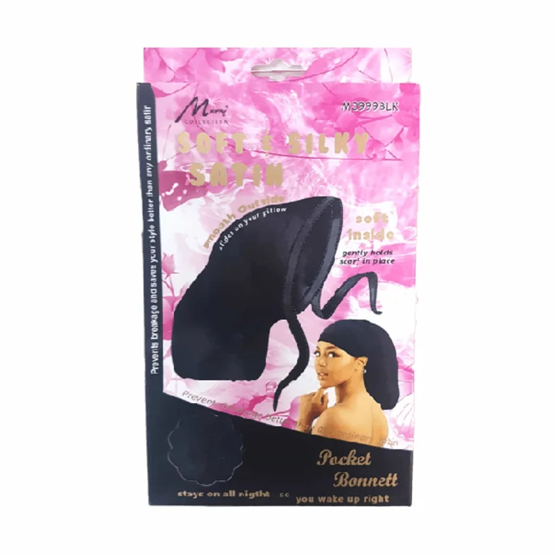 Murray Collection Gorro Suave Soft & Silk Satin Bonnet M3999BLK