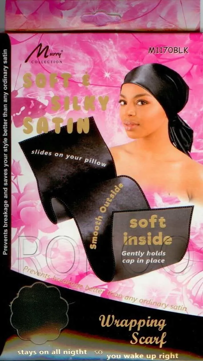 Murray Collection Pañuelo Wrapping Scarf Soft y Silky Satin M1170BLK