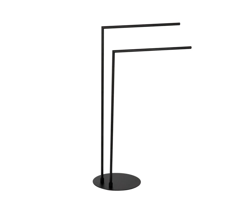 Toallero de pie metal negro industiral Andrea House