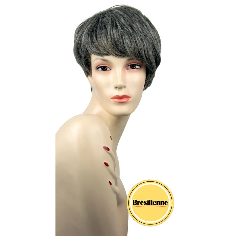 Peluca Natural de Pelo 100% Humano Brasileño Modelo Estilo 1F