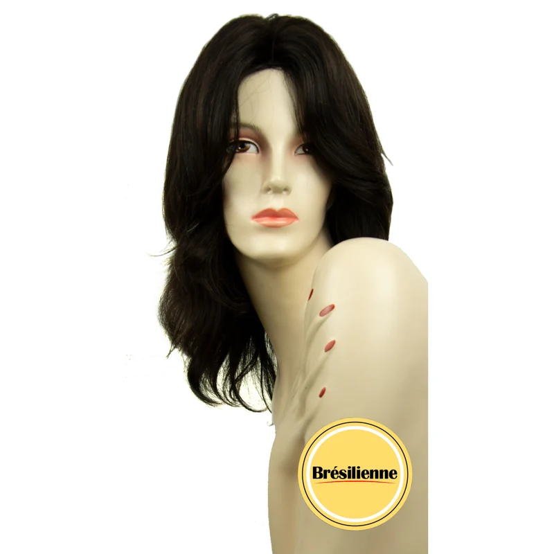 Peluca Natural de Pelo 100% Humano Brasileño Modelo Estilo O