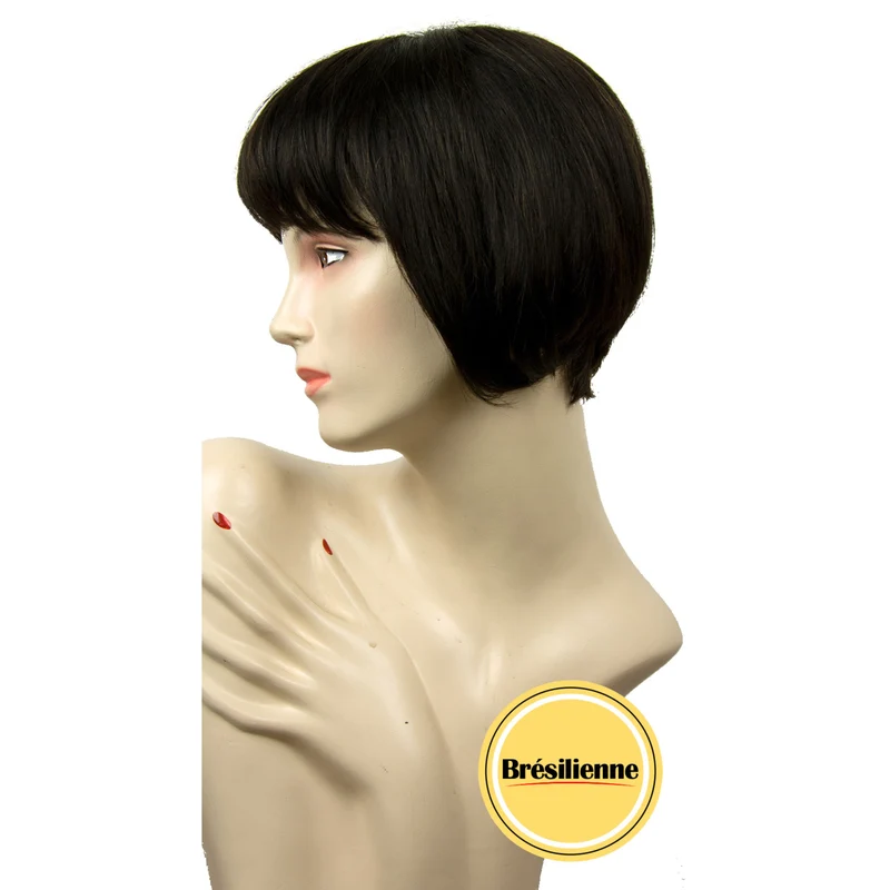 Peluca Natural de Pelo 100% Humano Brasileño Modelo Estilo 17K