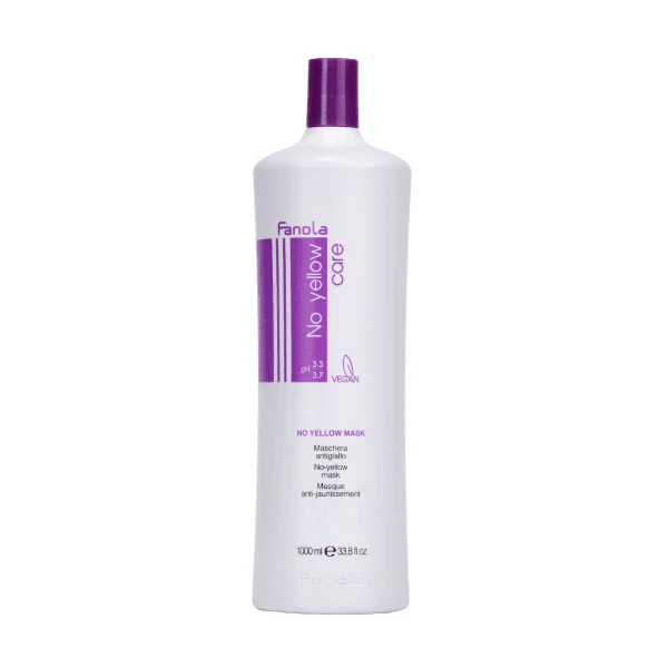 Fanola No Yellow Mascarilla 1000 ml con Proteínas de Seda Sellado de Cutícula