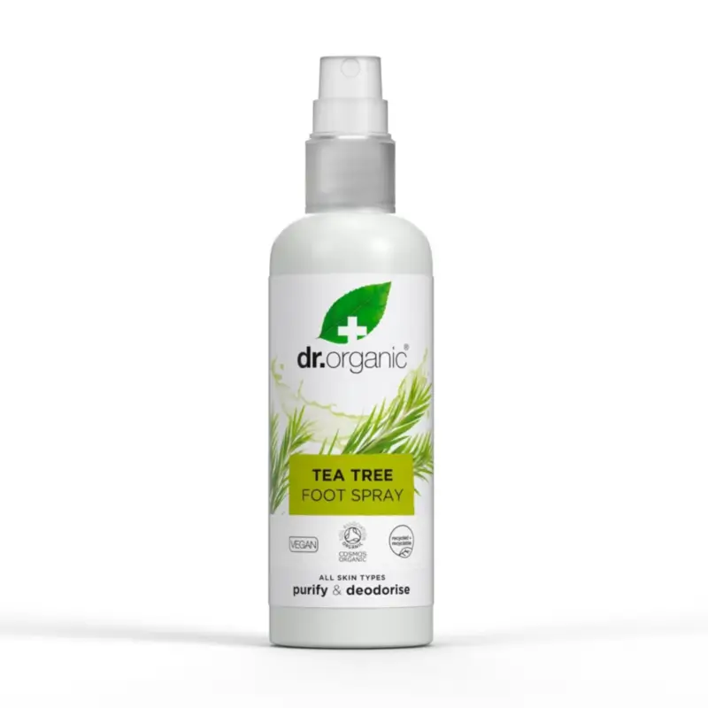 Dr.Organic Spray Desodorante Para Pies Árbol De Té, 100 ml