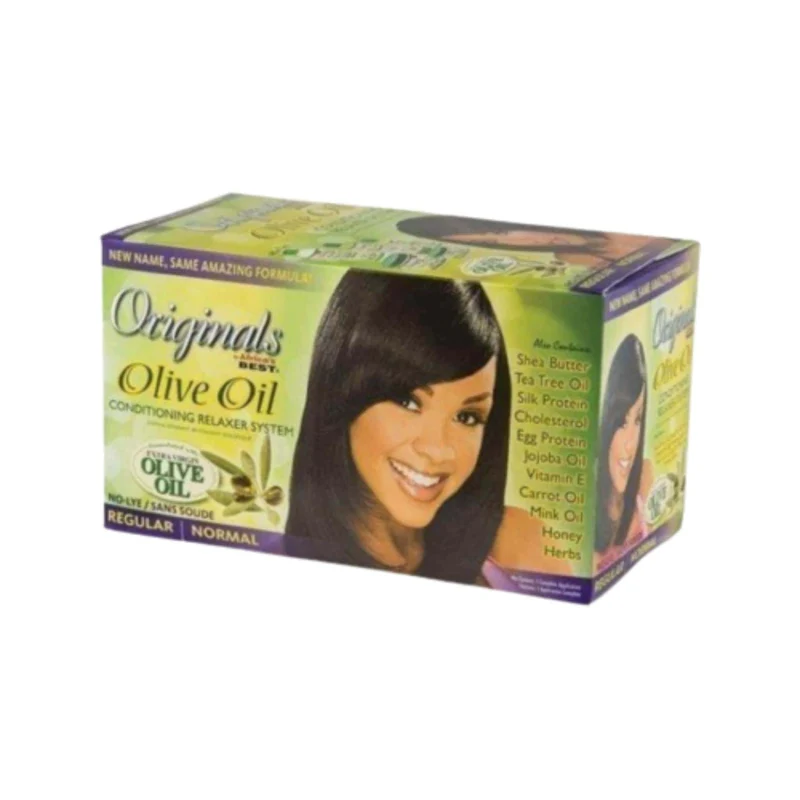 Alisador Olive Oil Relaxer Kit Original Africa Best (regular)
