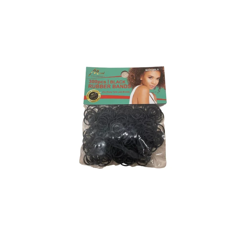 Murry Rubber Bands Negras Pack de 300 Unidades Para Trenzados