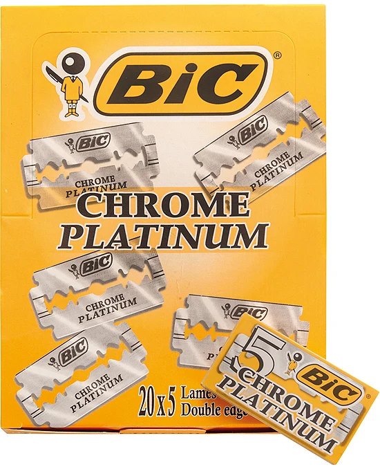 BIC Chrome Platinum Cuchillas de Afeitar Doble Filo Pack 100 Unidades