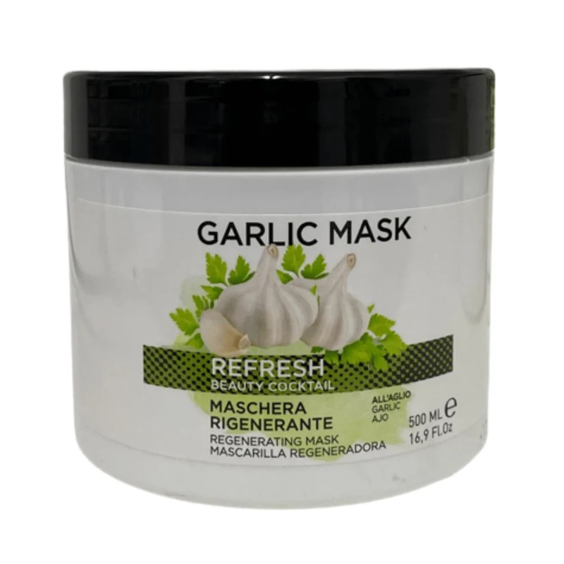 Garlic Mascarilla de Ajo 500 ml Estimula el Crecimiento y Repara Puntas Secas