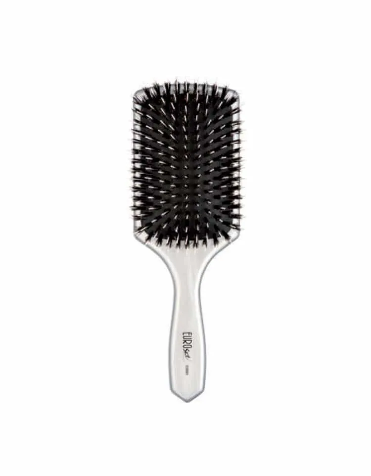 Eurostil Cepillo Púa Blanca Rectangular Javalí Grande para Peluquería