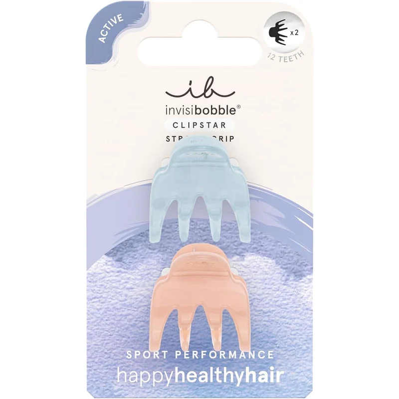 CLIPSTAR Gym Buddy Non-Slip with Double Hold Hair Clip 2pc
