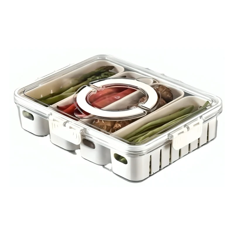 Miomu Recipiente Hermético para Alimentos en Refrigerador, 4 Espacios