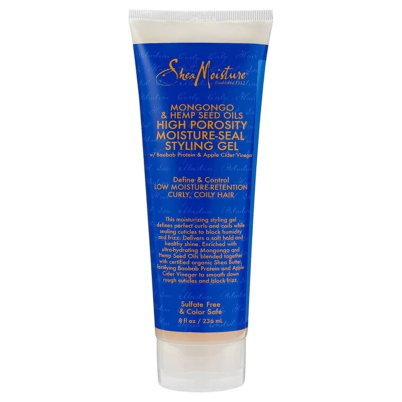 Mongongo & Hemp Seed Oils High Porosity Moisture seal Styling Gel Shea Moisture 8oz