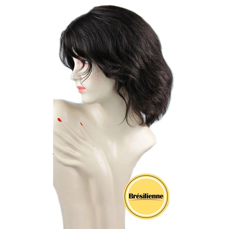 Peluca Natural de Pelo Humano Brasileño Lace Front Referencia F Bresilienne