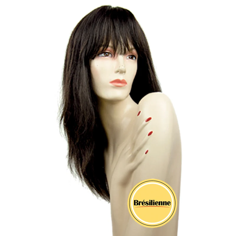 Peluca Natural de Pelo 100% Humano Brasileña Referencia T Tono Natural
