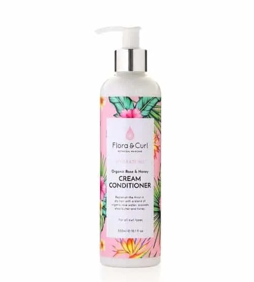 Flora and Curl Organic Rose & Honey Cream Conditioner 300 ml Con Aclarado