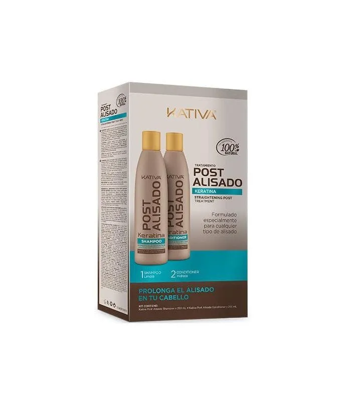 Kativa Post Alisado Tratamiento con Keratina Champú y Acondicionador