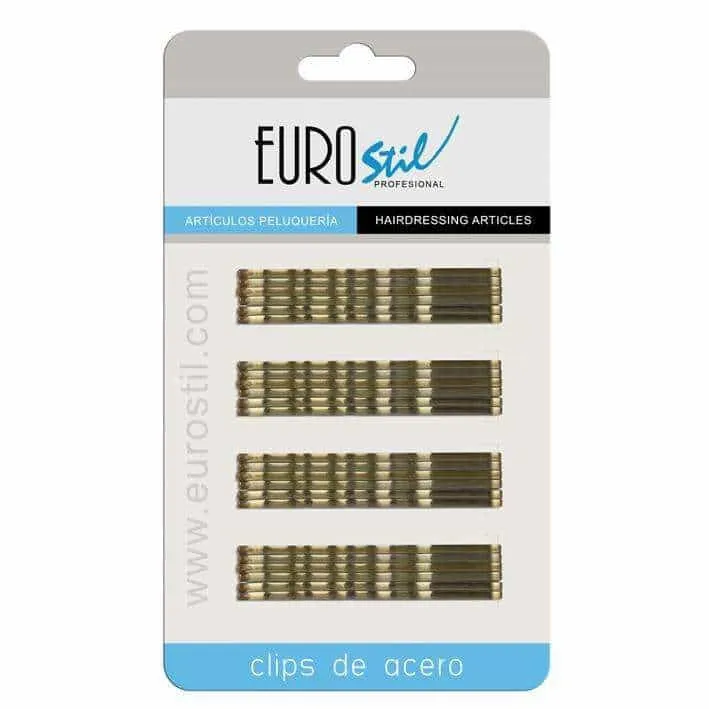 Eurostil Carton 24 Clips Ond. Bronce Eurostil 70 mm Original de Eurostil