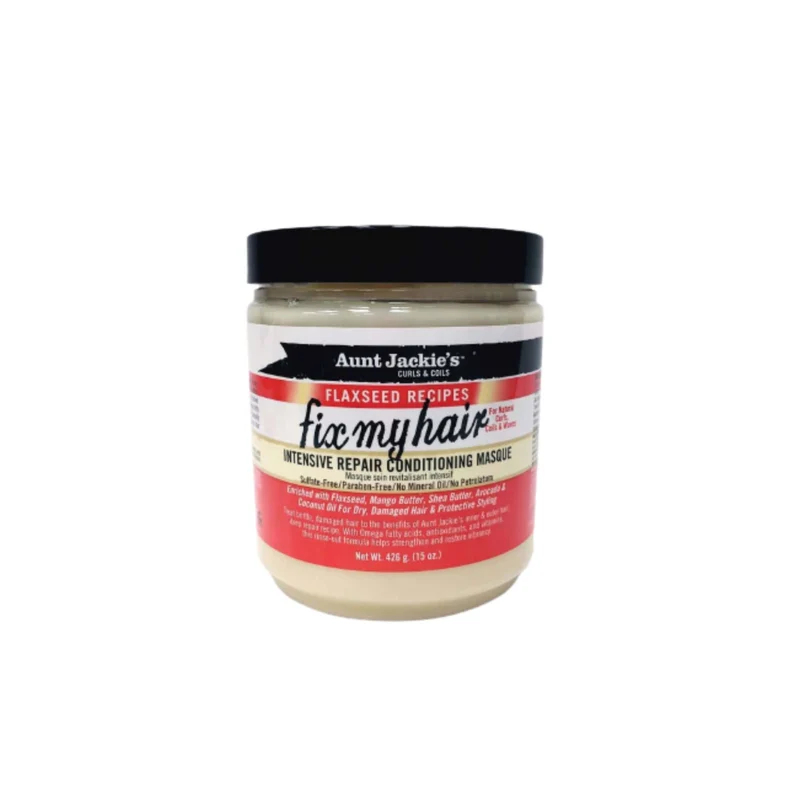 Mascarilla Fix My Hair Intensive Repair Conditioning Masque Aunt Jackie's Curls & Coils Flaxseed Recipes 426g