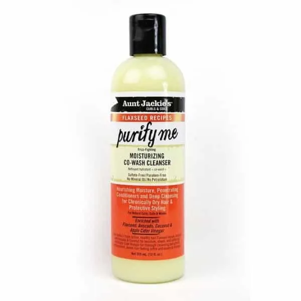 Aunt Jackie's Cowash Purify Me Moisturizing Co wash Cleanser Aunt Jackie's Curls & Coils Flaxseed Recipes 355ml