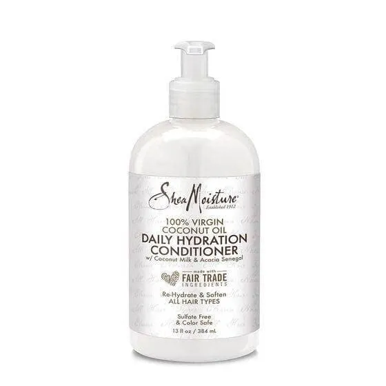 Acondicionador con Aclarado Daily Hydration Conditioner 100% Virgin Coconut Oil Shea Moisture 384ml