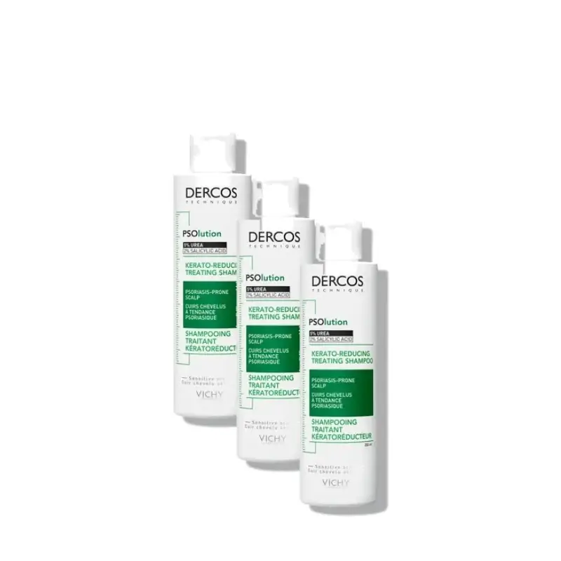 Vichy Dercos Champú Psolution Antiescamas Y Antipicor, pack 3