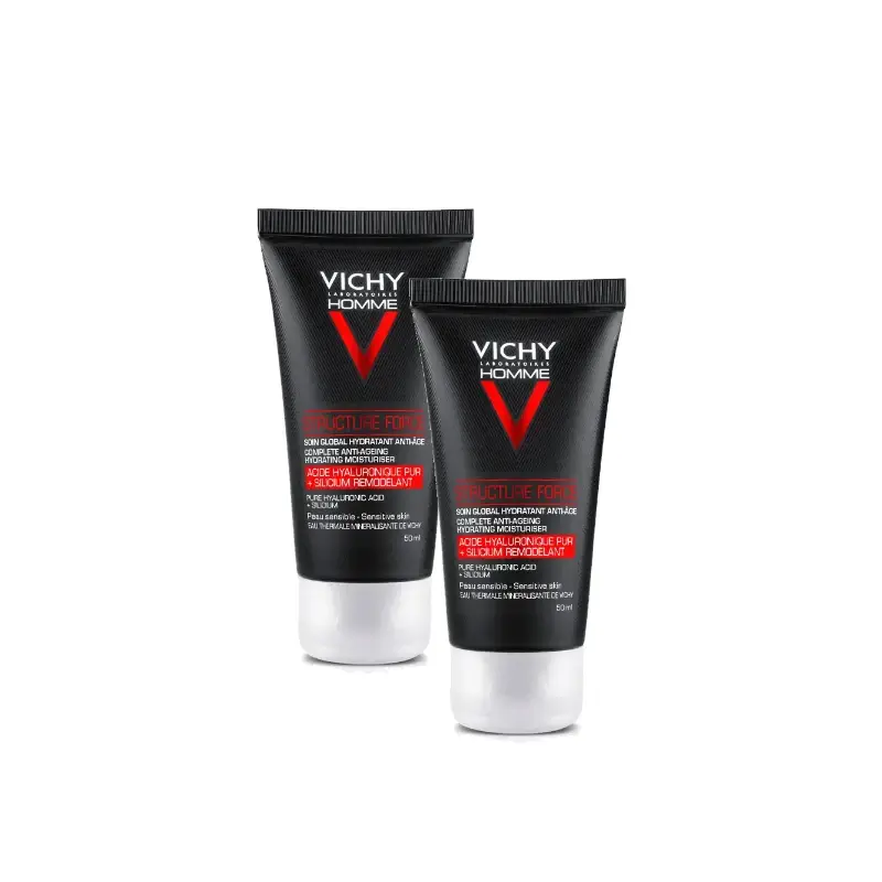Vichy Homme Structure Force Crema Facial Hombre 50 Ml, pack 2