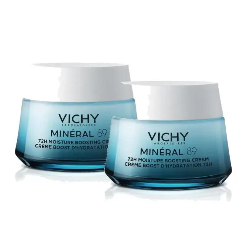 Vichy Minéral 89 Crema Hidratante 72H Ligera, 50 Ml, pack 2