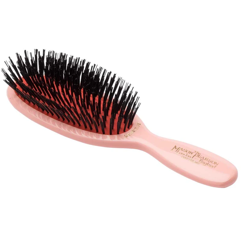 SB4 Pocket Sensitive Fine Boar Bristle Hairbrush – Pink