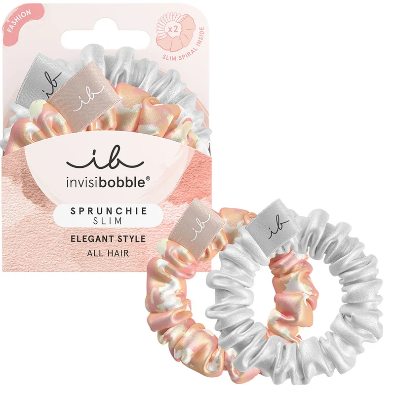 Sprunchie Slim – Bella Chrome Scrunchie 2pc