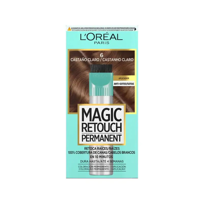 L'Oréal Paris Magic Retouch Permanent Retoca Raíces 6 Castaño Claro 18 ml